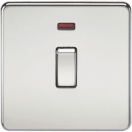 Knightsbridge  20A 1-Gang DP Control Switch Polished Chrome with LED