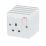 MK Logic Plus 13A 1-Gang DP Switched Plug Sockets White   5 Pack