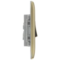 British General Nexus Metal 16AX 1-Gang Intermediate Switch Antique Brass