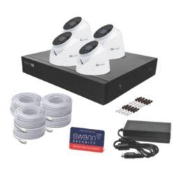 Swann SWNVK-8ADVANX4D-EU 1TB 8-Channel 4K Wired NVR Security System & 4 x 4K Indoor & Outdoor Cameras