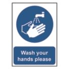 Essentials "Wash Your Hands Please" Sign 420mm x 297mm