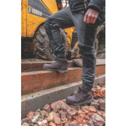 DEWALT Jefferson Work Trousers Grey/Black 34" W 31" L