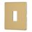 Contactum Lyric 1-Module Grid Faceplate Brushed Brass