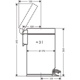 Hansgrohe AddStoris Bin Matt White 3Ltr