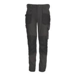 Apache Yellowknife Stretch Work Trousers Grey / Black 28" W 31" L