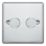 LAP  2-Gang 2-Way LED Dimmer Switch  Polished Chrome with Colour-Matched Inserts
