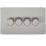 Knightsbridge  4-Gang 2-Way LED Intelligent Dimmer Switch  Brushed Chrome