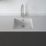 Carysil EN500-WH 1 Bowl Granite Composite Kitchen Sink White 530mm x 460mm