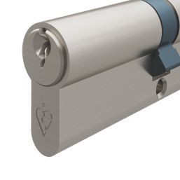 Smith & Locke Fire Rated 1 Star Double Double Cylinder Lock 45-45 (90mm) Satin Nickel