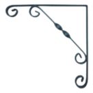 Essentials Ornamental Scroll Shelf Brackets Granite 100mm x 100mm 10 Pack