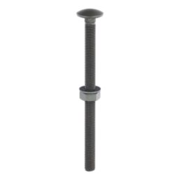 Timco Exterior Carriage Bolts Heat-Treated Steel Organic Green Coating M10 x 150mm 10 Pack