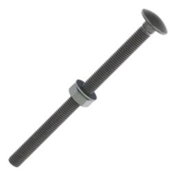 Timco Exterior Carriage Bolts Heat-Treated Steel Organic Green Coating M10 x 150mm 10 Pack