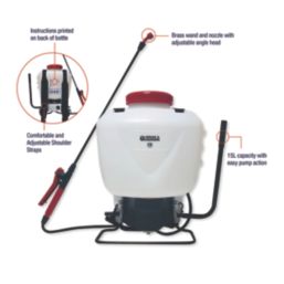 Spear & Jackson  White Backpack Pump Action Pressure Sprayer 15Ltr