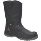 Site Hydroguard Size 7  Black Water-Resistant Steel Toe Cap Safety Rigger Boots