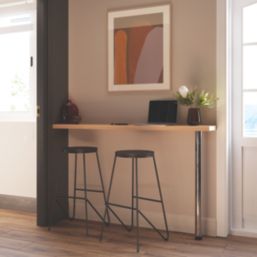 Essentials Worktop Leg Polished Chrome 875-900mm