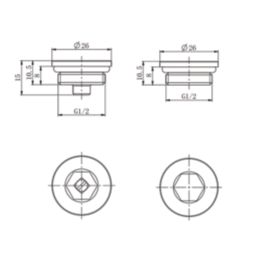ETAL  Vent & Blanking Plug Kit (26mm) Matt Black 2 Pieces