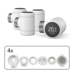 Tado X White Smart Thermostatic Radiator Valve Head & Body 4 Pack
