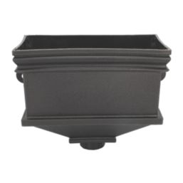 FloPlast Cast Iron Effect Rectangular Hopper 65-68mm Black