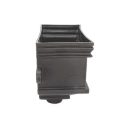 FloPlast Cast Iron Effect Rectangular Hopper 65-68mm Black
