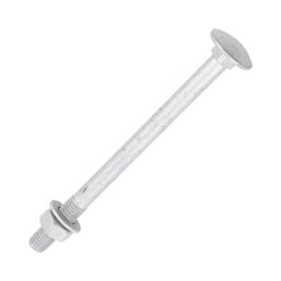 Timco Exterior Carriage Bolts Carbon Steel Organic Silver Coating M8 x 110mm 10 Pack