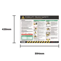 Essentials "Forklift Truck Safety" PVC Safety Poster 420mm x 594mm