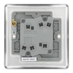 LAP  20A 16AX 2-Gang 2-Way Toggle Switch  Brushed Stainless Steel