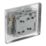 LAP  20A 16AX 2-Gang 2-Way Toggle Switch  Brushed Stainless Steel