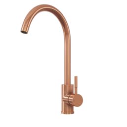 ETAL Vito Swan Neck Single Lever Mono Mixer KitchenTap Rose Copper