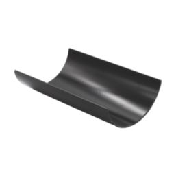 FloPlast  uPVC Half Round Gutter Black 112mm x 3m