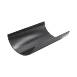 FloPlast  uPVC Half Round Gutter Black 112mm x 3m