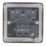 Hager Sollysta WRDP84BSB 20A 1-Gang 2P+E Control Switch Brushed Steel  with Black Inserts