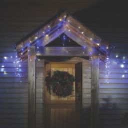 720 LED Indoor & Outdoor Blue & White Icicle Christmas Lights