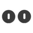 Eclipse  Fire Rated Standard Escutcheon (Pair) Matt Black 52mm