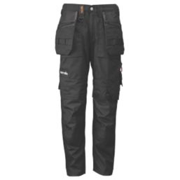 Scruffs Worker Plus Work Trousers Black 32 W 31 L - Screwfix