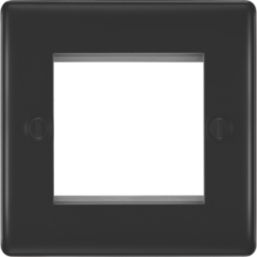 British General Nexus Metal 2-Module Modular Faceplate Matt Black