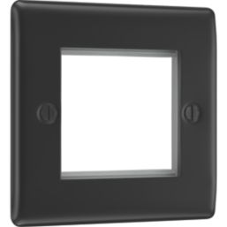 British General Nexus Metal 2-Module Modular Faceplate Matt Black