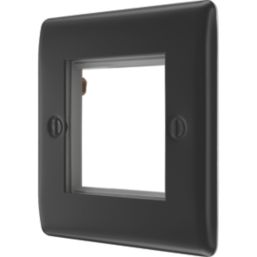 British General Nexus Metal 2-Module Modular Faceplate Matt Black