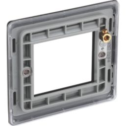 British General Nexus Metal 2-Module Modular Faceplate Matt Black