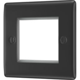 British General Nexus Metal 2-Module Modular Faceplate Matt Black