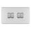 LAP  20A 16AX 4-Gang 2-Way Light Switch  Brushed Stainless Steel