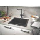 Grohe K700U  1 Bowl Granite Composite Sink Black Non-Handed 533mm x 457mm
