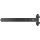 GateMate Black Straight Heavy Reversible Hinges 180mm x 24" x 600mm 2 Pack