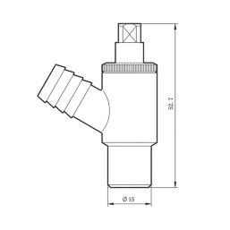 Flomasta End Feed Drain Cock 15mm