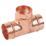 Midbrass  Copper Solder Ring Equal Tees 3/4" 2 Pack