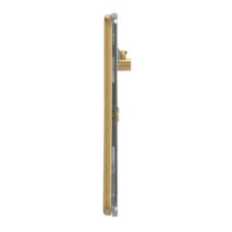 Contactum Lyric 4-Module Grid Faceplate Brushed Brass