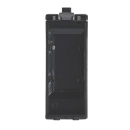 Contactum  1-Module Grid Blanking Plate Brushed Chrome