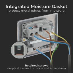 British General Nexus Metal 13A Switched Fused Spur  Antique Brass