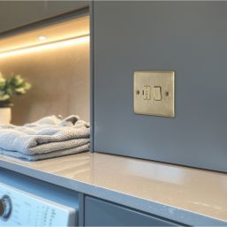 British General Nexus Metal 13A Switched Fused Spur  Antique Brass