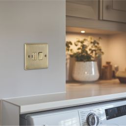 British General Nexus Metal 13A Switched Fused Spur  Antique Brass