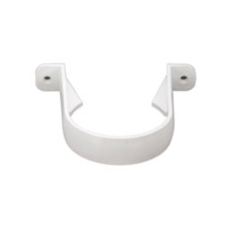 FloPlast  Round Downpipe Clips White 68mm 10 Pack